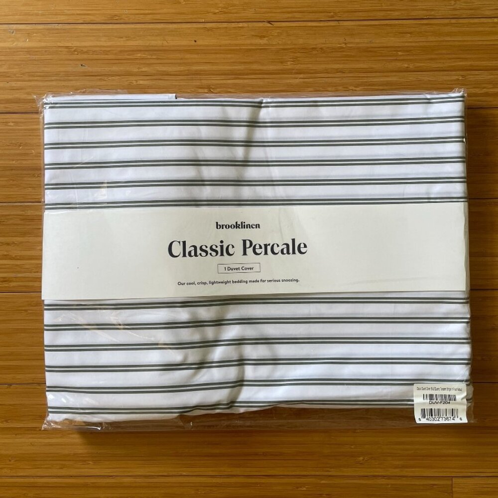 Brand new BROOKLINEN Queen Size Classic Percale Duvet Cover